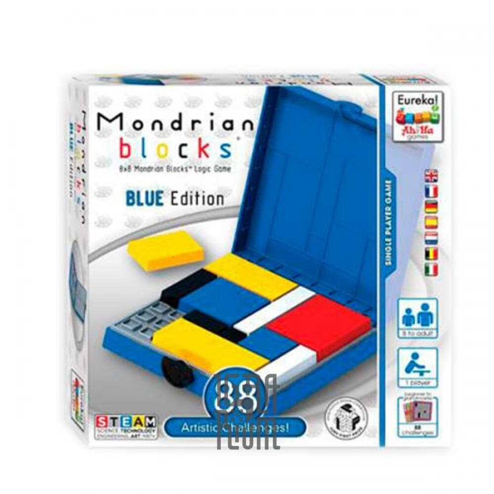 Настольная игра Ah!Ha Mondrian Blocks blue | Головоломка Блоки Мондриана  (голубой) купить недорого в Украине, Киеве, Днепре, Харькове, Одессе |  Интернет-магазин настольных игр ИГРАРИУМ