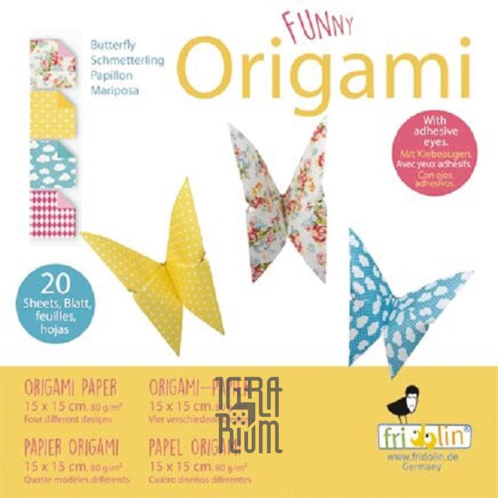2. Бабочка оригами гармошкой
