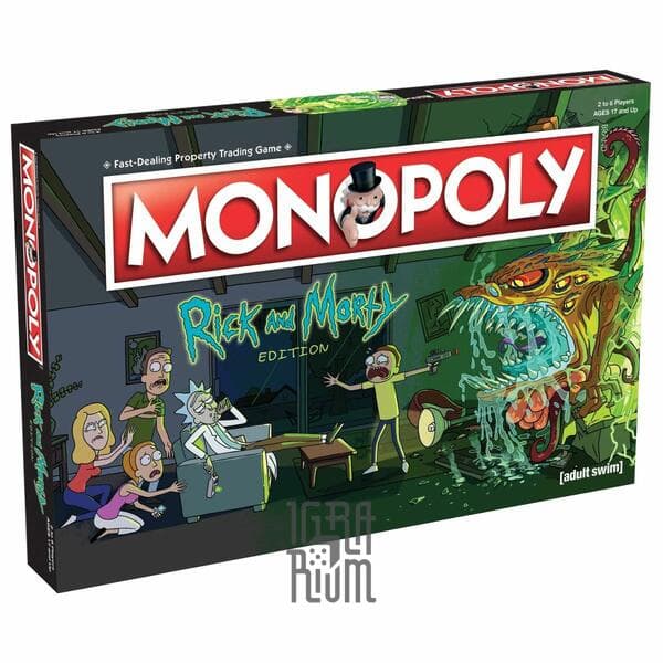 Настольная игра Monopoly Rick and Morty (Монополия Рик и Морти)